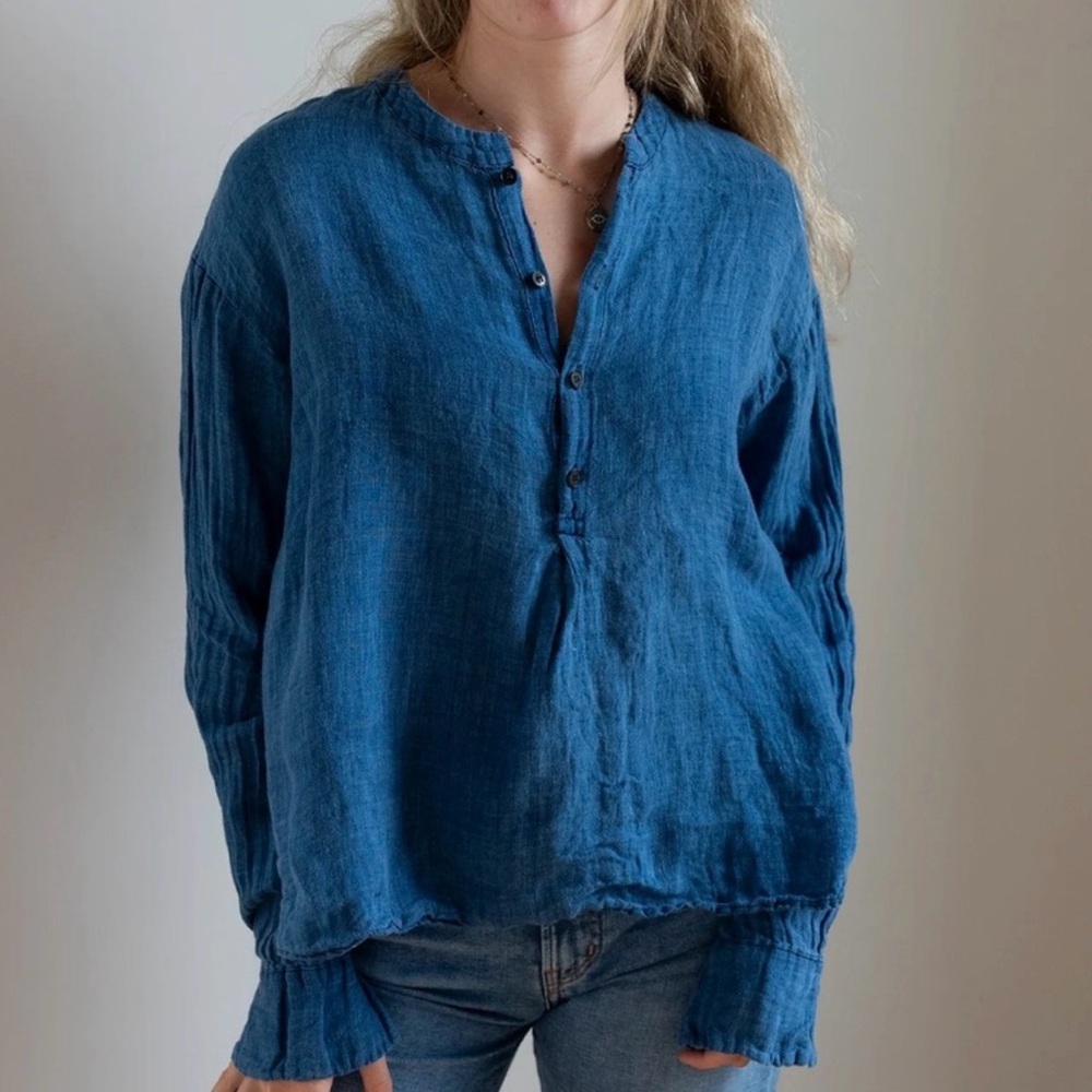 NWOT CP Shades Bleach Indigo Linen Ariana